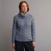 Women's Chunky Cable Roll Neck Sweater - Denim