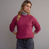 Women's Traditional Donegal Tweed Sweater - Pink