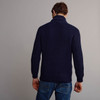 Men's Fisherman's Ribbed Sweater - Navy, Back Detail