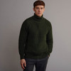 Men's Fisherman's Ribbed Sweater - Army Green