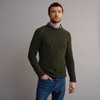 Men's Traditional Donegal Tweed Roll Neck Sweater - Green