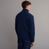 Men's Donegal Tweed Half Zip Sweater - Denim Blue, Back Detail