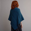 Women's Aran Cape - Teal, Back Detail