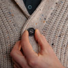 Men's Ribbed Shawl Neck Cardigan - Oatmeal, Button Detail