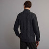 Men's Aran Gilet - Charcoal, Back Detail