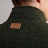 Men's Traditional Tweed Jacket - Forest Moss, Collar Detail