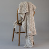 Aran Plated Knit Throw - Wicker