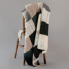 Intarsia Throw - White Oatmeal Green