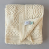 Aran Fairy Tree & Cable Knit Throw - Natural White