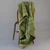 Two Tone Aran Plated Throw - Grass Mix