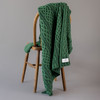 Aran Plated Knit Throw - Kiwi