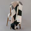 Intarsia Throw - White Oatmeal Green