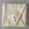 Two Tone Aran Plated Throw - Natural White