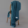 Super Soft Merino Aran Cable Blanket - Irish Sea