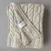 Super Soft Merino Aran Cable Blanket - Oatmeal