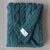Super Soft Merino Aran Cable Blanket - Irish Sea