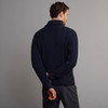 Men's Half Zip Aran Sweater - Blackwatch, Back Detail