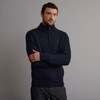 Men's Half Zip Aran Sweater - Blackwatch