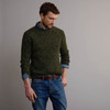 Men's Traditional Donegal Tweed Roll Neck Sweater - Green
