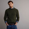 Men's Traditional Donegal Tweed Roll Neck Sweater - Green