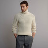 Men's Fisherman's Ribbed Sweater - Natural White
