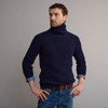 Men's Fisherman's Ribbed Sweater - Navy