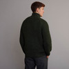 Men's Fisherman's Ribbed Sweater - Army Green, Back Detail