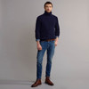 Men's Fisherman's Ribbed Sweater - Navy