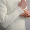 Men's Fisherman's Ribbed Crew Sweater - Natural White, Cuff & Sleeve
