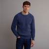 Men's Fisherman's Ribbed Crew Sweater - Denim