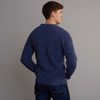 Men's Fisherman's Ribbed Crew Sweater - Denim, Back Detail