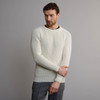 Men's Fisherman's Ribbed Crew Sweater - Natural White