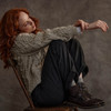 Women's Honeycomb Handknit Crew Neck Sweater - Oatmeal