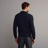 Men's Traditional Crew Neck Aran Sweater - Blackwatch, Back Detail