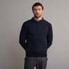 Men's Traditional Crew Neck Aran Sweater - Blackwatch