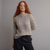 Women's Aran Cabled Sweater - Oatmeal