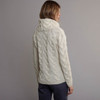 Women's Chunky Cable Roll Neck Sweater - Cream