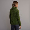 Women's Chunky Cable Roll Neck Sweater - Meadow Green