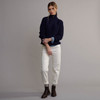 Women's Fisherman Ribbed Sweater -Navy