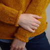 Women's Traditional Donegal Tweed Sweater - Yellow, Cuff & Sleeve Detail