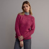 Women's Traditional Donegal Tweed Sweater - Pink
