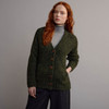 Women's Traditional Donegal Tweed Cardigan - Green