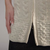 Women's Hooded Aran Coatigan - Natural White, Double Zipper