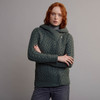 Women's Hooded Full Aran Zip Cardigan - Tundra