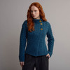 Women's High Neck Aran Cardigan - Teal
