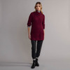 Women's Aran Side Zip Coatigan - Berry