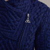 Women's Aran Side Zip Coatigan - Navy, Zipper