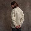 Women's Diamond Handknit Crew Neck Sweater - Natural White