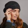 Women's Traditional Donegal Tweed Beanie - Charcoal