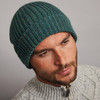 Men's Traditional Donegal Tweed Beanie - Moss Green